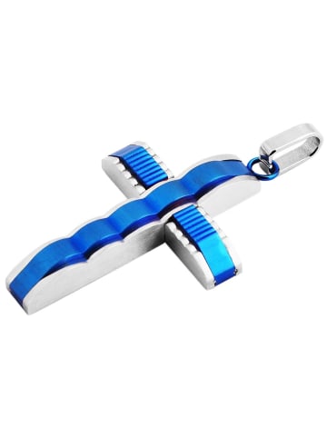 Adeliás Unisex Anhänger – Kreuz Kreuzanhänger aus Edelstahl in silber