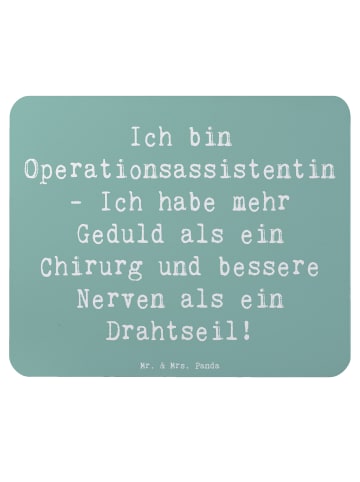 Mr. & Mrs. Panda Mauspad Spruch Geduld Operationsassistentin mit... in Meeresbrise