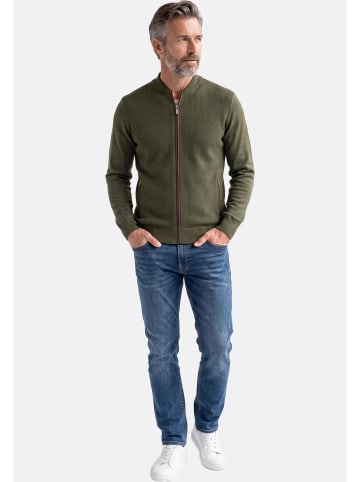 Redmond Strickjacke Basic in Dunkelgrün