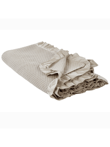Beliani Tagesdecke HATTON in Beige - (W) 220 x (H) 0.2 x (L) 240 cm