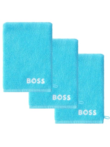 BOSS Waschlappen 3er Pack in Blau (River Blue)