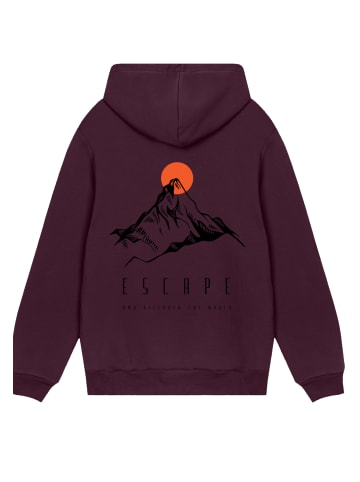 F4NT4STIC Hoodie Escape Discover the World Mountain in maroon