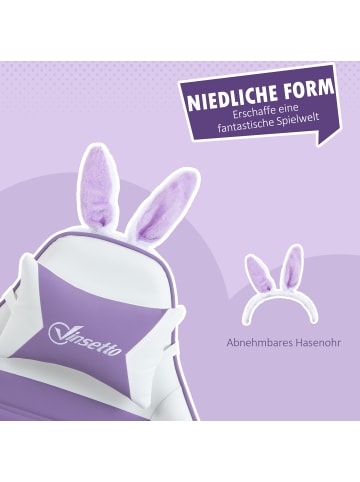 Vinsetto Gaming-Stuhl-65L x 63B x 136-142H cm-Violett