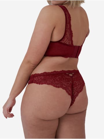 SugarShape Brazilian-Slip Eliana Velvet in burgundy