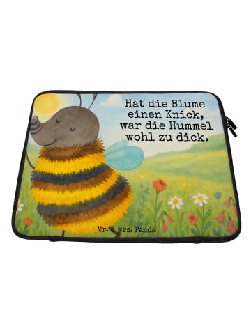 Mr. & Mrs. Panda Laptop Case Hummel flauschig Design mit Spruch in Weiß