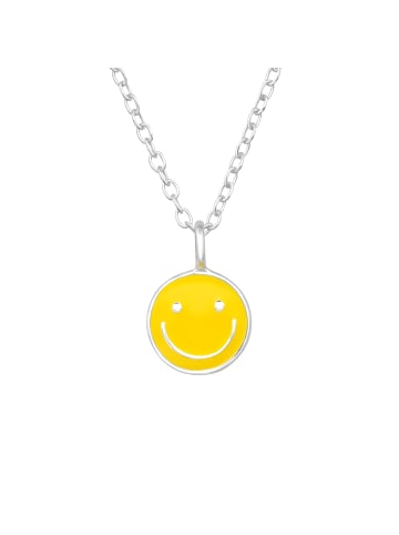 Alexander York Kette mit Anhänger SMILEY gelb in 925 Sterling Silber, 2-tlg.