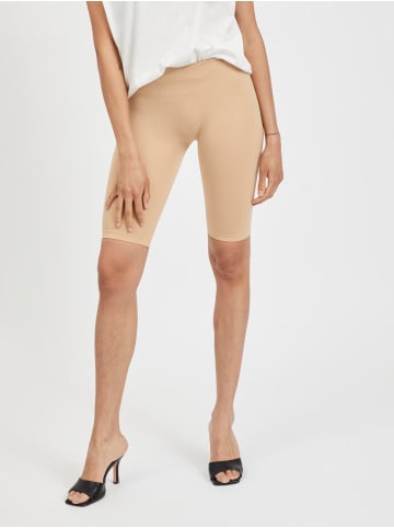 Vila Leggingshorts 2er-Set Figurformend Gerippter Bund in Sand