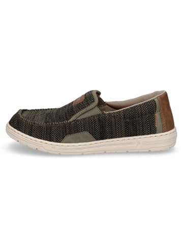 rieker Slipper in khaki grün