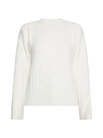 DreiMaster Damen Strickpullover in Wollweiss