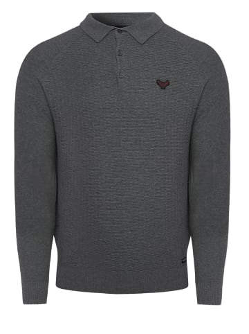 Threadbare Langarmshirt Thorton in Mid Grey Marl