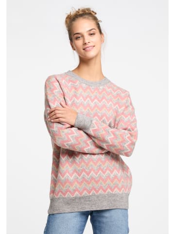 usha FESTIVAL Damen Strick Pullover in Rosa Mehrfarbig