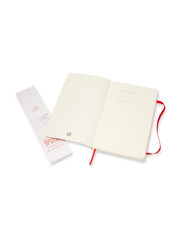 Moleskine Notizbuch mit weichem Einband, 70g-Papier, Blanko "Classic" in Scharlachrot