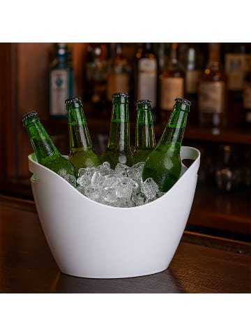 relaxdays Sektkühler in Weiß