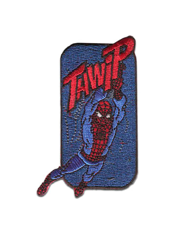 Catch the Patch Spiderman Comic Thwip  Applikation Bügelbild inBlau