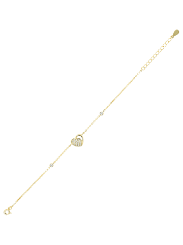 Adeliás Damen Anhänger – Herzanhänger aus 925 Silber mit Zirkonia in silber