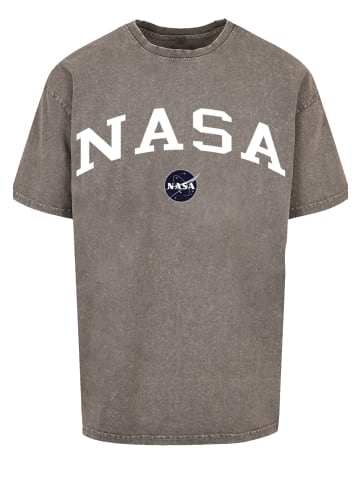 F4NT4STIC Herren Oversize T-Shirt NASA Collegiate Logo in Asphalt