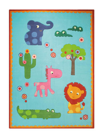 ESPRIT Kinderteppich Zoo in türkis, bunt