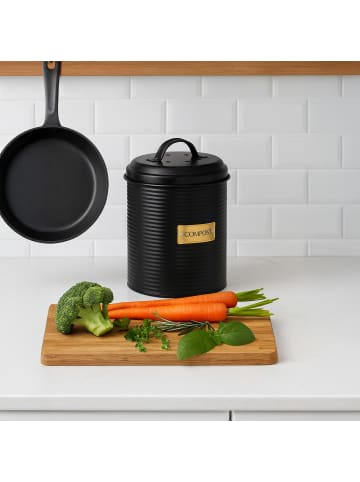 relaxdays Komposteimer in Schwarz - 2,5 Liter