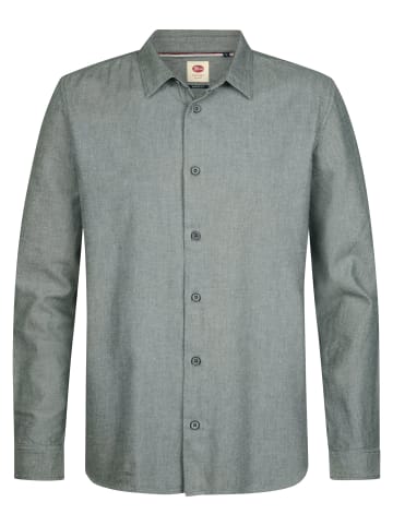Petrol Industries Langarmhemd aus Twill ironstate in Grün