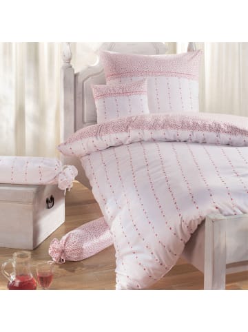 Janine Edel-Flanell Kissenbezug in rosa-wollweiß
