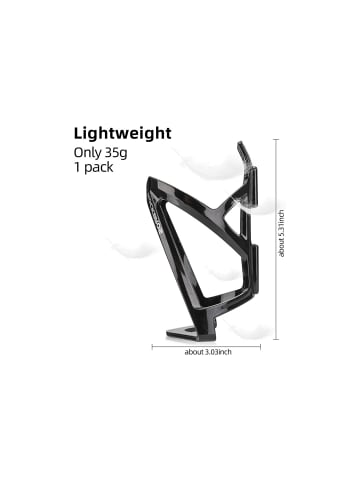 Rockbros Fahrradflaschenhalter – Schwarz  FK338 - PC Flaschenhalterung in Schwarz