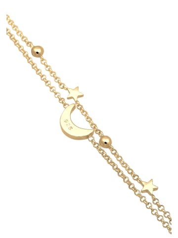 Elli Armband 925 Sterling Silber Astro, Halbmond, Sterne, Stern in Gold