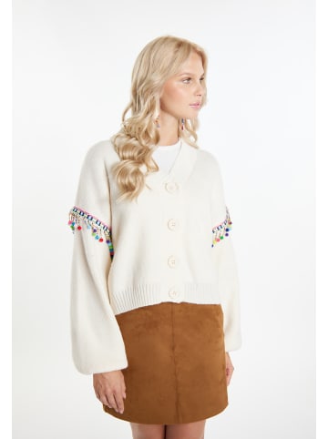 IZIA Damen Cardigan in Wollweiss
