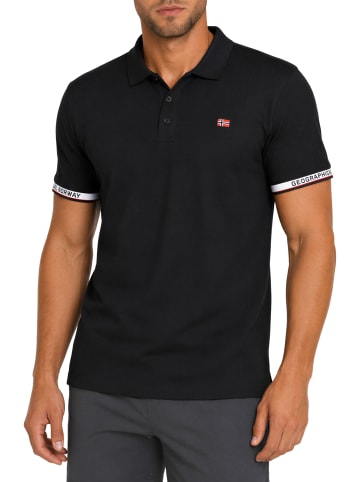 Geographical Norway Herren Regular Fit Polohemd in Black