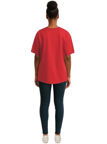 Reichstadt Reichstadt Regular Fit T-Shirt Damen Shoulder Drop 25RSW071 Red 4XL