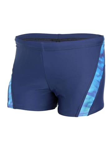 Aquarti Jungen Schwimmhose Kontrastfarbige Einsätze in dunkelblau