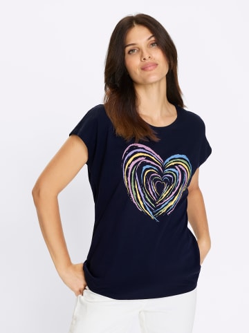 Sieh an! Kurzarm-Shirt in marine-orchidee