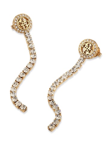 Guess Damen-Ohrringe Paradise Tennis Goldfarben