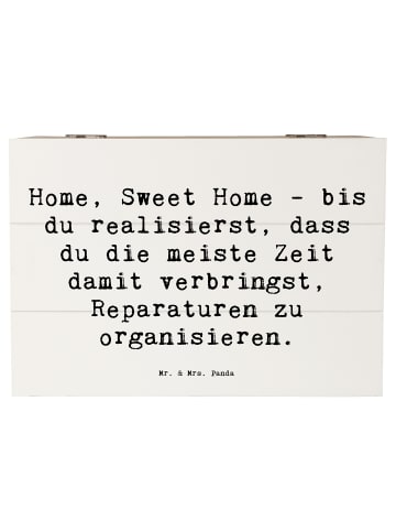 Mr. & Mrs. Panda Box Spruch Geborgenheit im Zuhause mit Spruch in Weiß