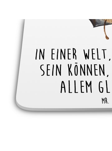 Mr. & Mrs. Panda Coaster Fledermaus Flügel mit Spruch in Weiß