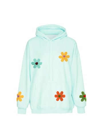 IZIA Women Hoodie in Aqua