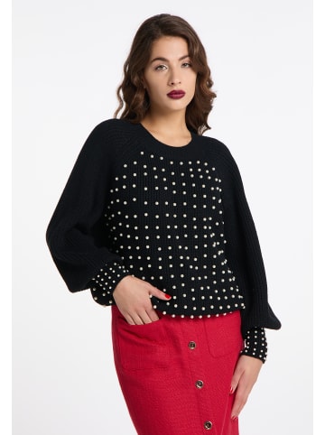 faina Strickpullover in schwarz