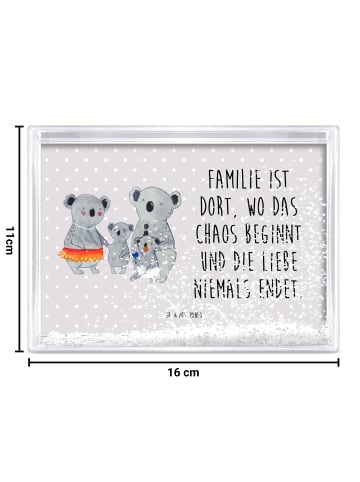 Mr. & Mrs. Panda Schneerahmen Koala Familie mit Spruch in Grau Pastell