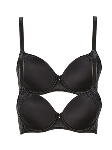Lisca 2er Pack Schalen BH in black