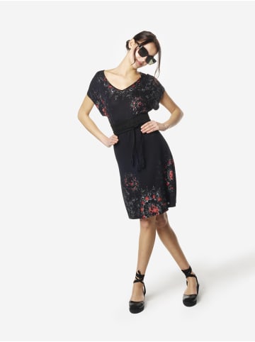 KOROSHI Kurz bedrucktes Damenkleidung in Schwarz