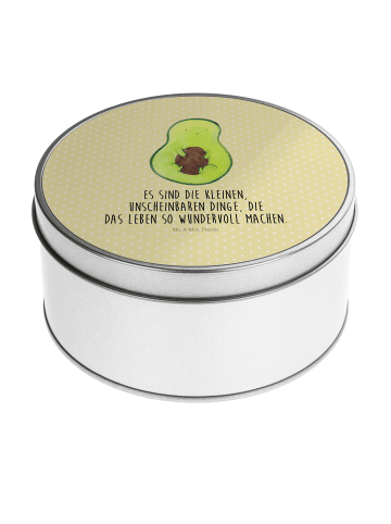 Mr. & Mrs. Panda Keksdose Avocado Kern mit Spruch in Gelb Pastell