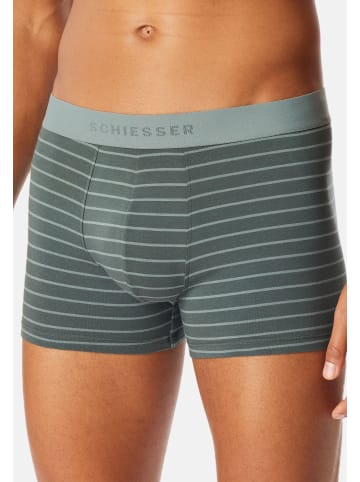 Schiesser Retro Short / Pant 95/5 Cotton in Dunkelblau / grün