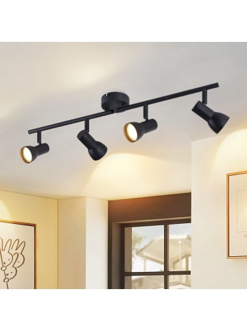 ZMH Deckenleuchte in Schwarz 4-flammige GU10 Modern Metall Flurlampe