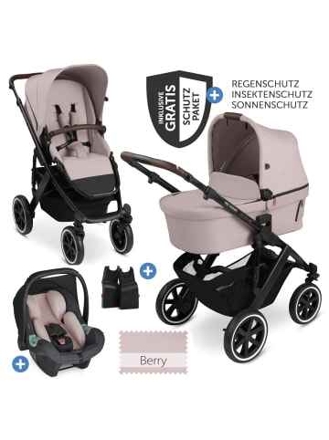 ABC-Design 3in1 Kinderwagen-Set Salsa 4 Air - inkl. Babywanne in rosa,schwarz