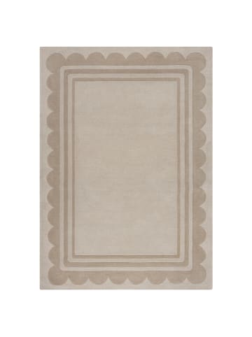 KADIMA DESIGN Eleganter handgetufteter Wollteppich in Naturtönen