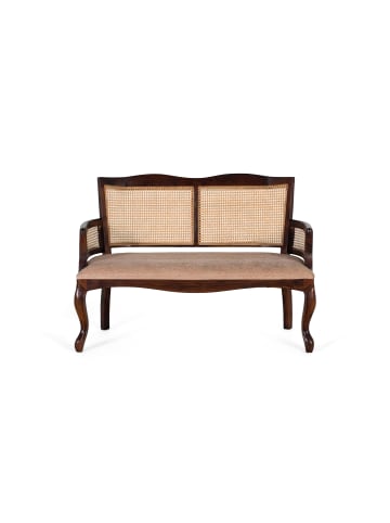Giner y Colomer 2-Sitzer-Sofabank aus Akazienholz in Brown