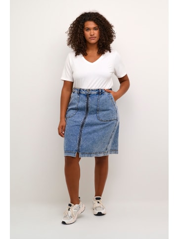 KAFFE curve T-shirt KCjena A-shape in Chalk