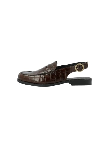 Cashott Niedriger Schuh CASROBERTA in Dark Brown Croco