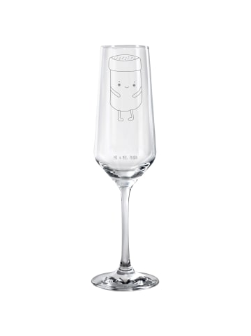 Mr. & Mrs. Panda Champagnerglas Beste Freunde Salz mit Spruch in Transparent