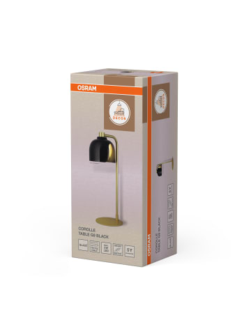Osram Decor Corolle Table Tischleuchte G9 Schwarz Retro