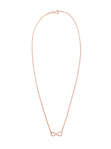 Elli Halskette 925 Sterling Silber Infinity in Rosegold